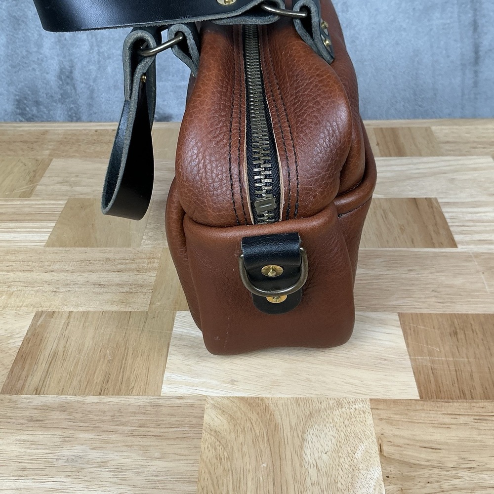 Go Forth Goods Mini Hoffman Crossbody Shoulder Hand Bag Saddle W/ Black Strap - Picture 6 of 16